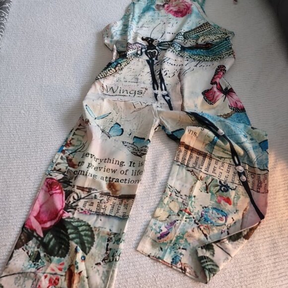 Dragonfly Print Straight Leg Coveralls - Picture 6 of 6